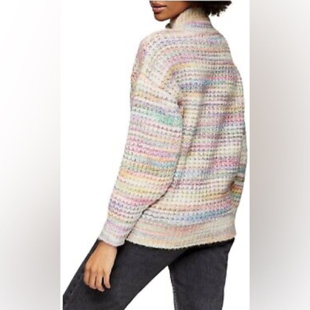 Topshop Space Dye Chunky Turtleneck Sweater - Picture 6 of 6
